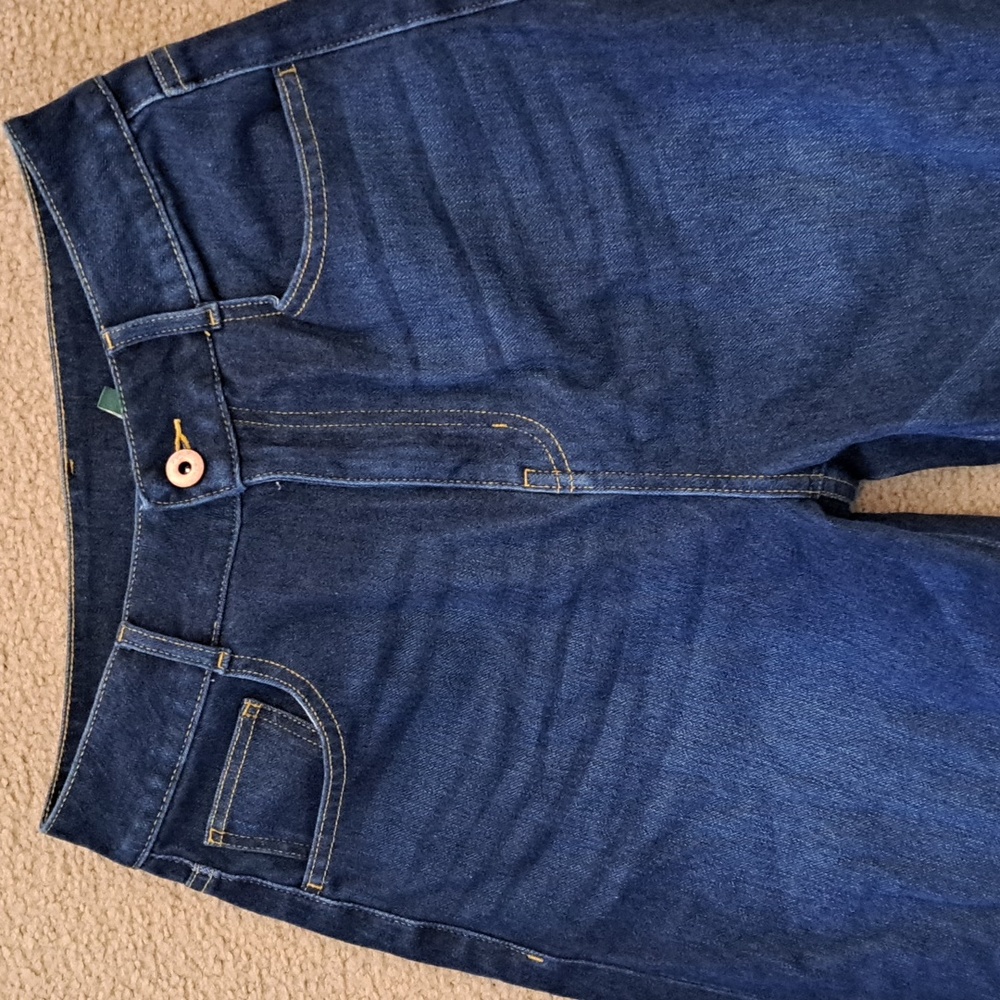 MEDIUM HALARA MULTIPLE POCKETS ROLLED HEM WIDE LEG CASUAL JEAN - Picture 6 of 10